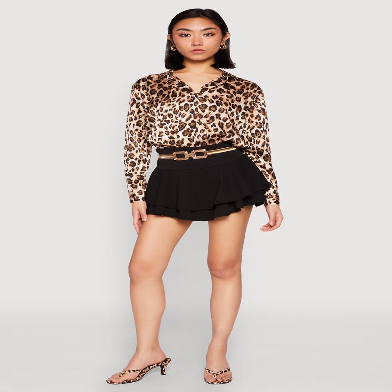 Crepe Knit Tiered Skort