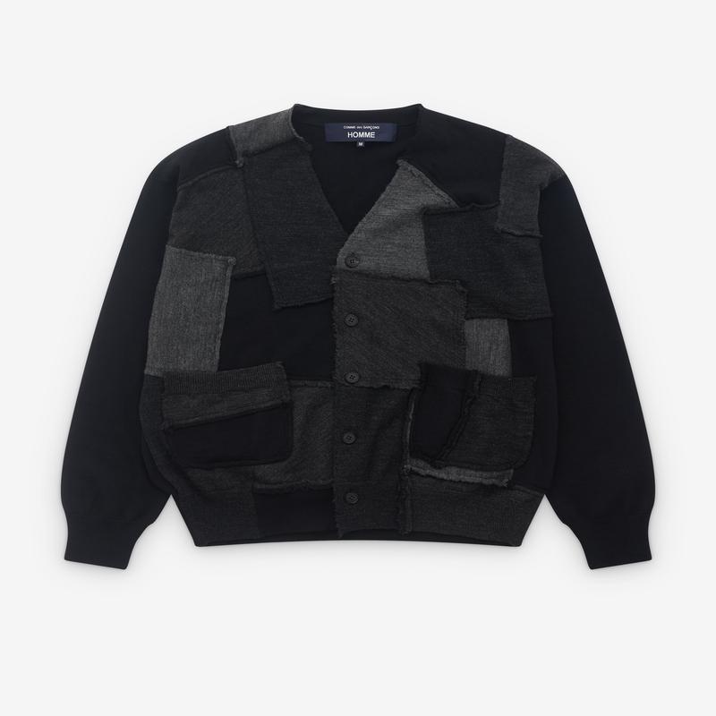 CDG Homme - Mens Patchwork Cardigan - (Black)