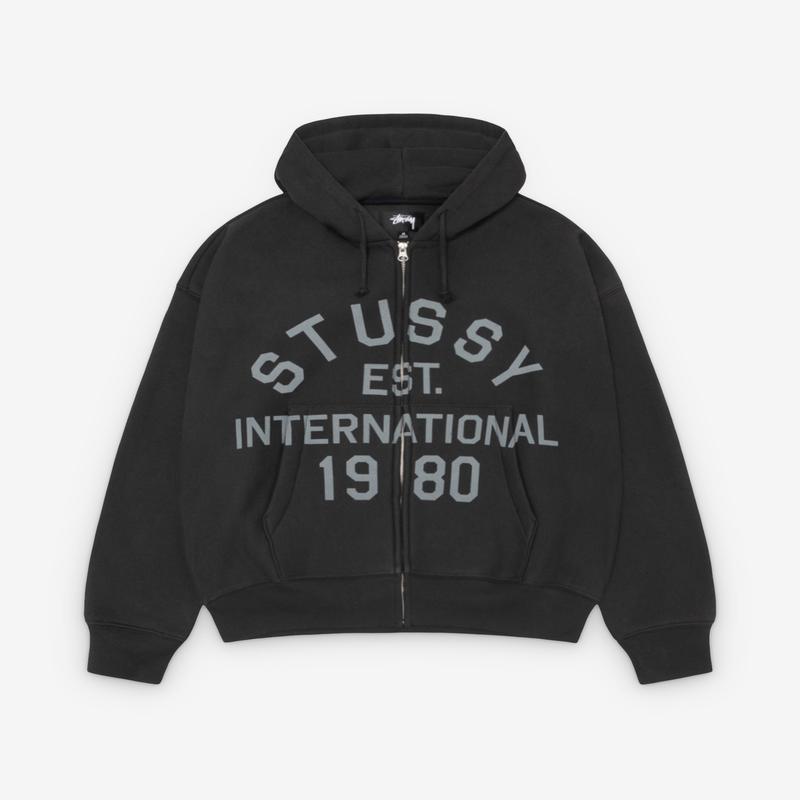 Stssy - Mens Established Zip Hoodie - (Black)