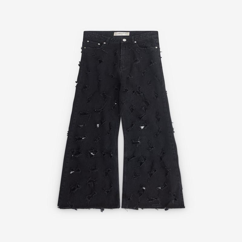 Matires Fcales - Destroyed Jeans Woven - (Sclera Black)
