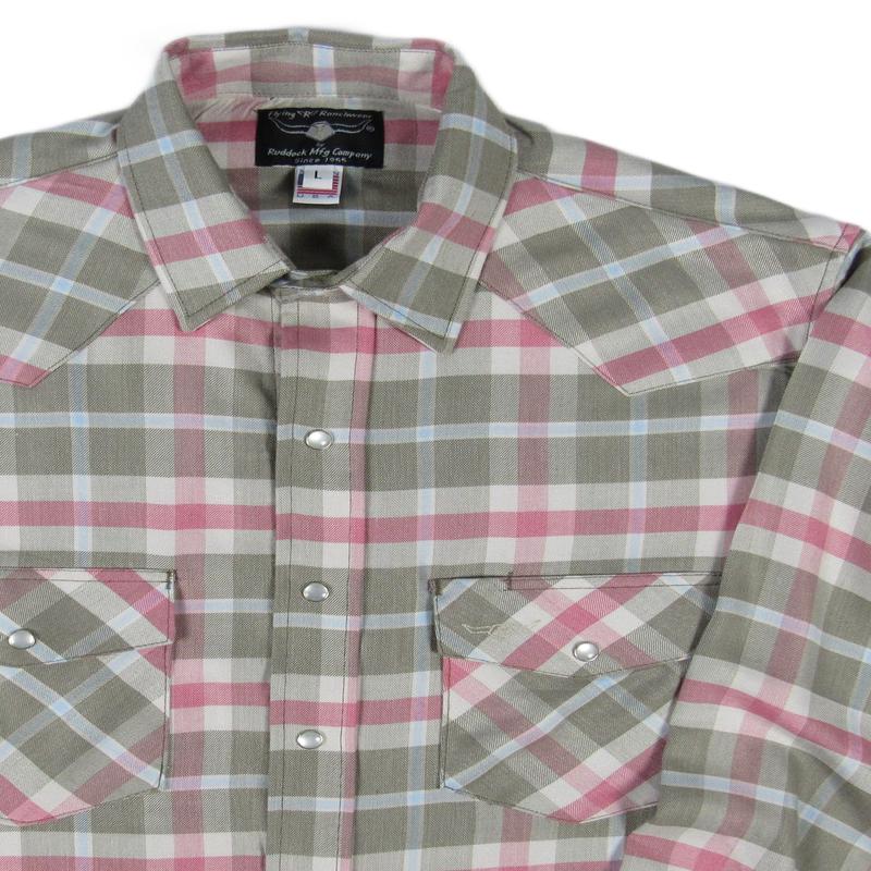 Men's Long Sleeve Olive Green Plaid Shirt