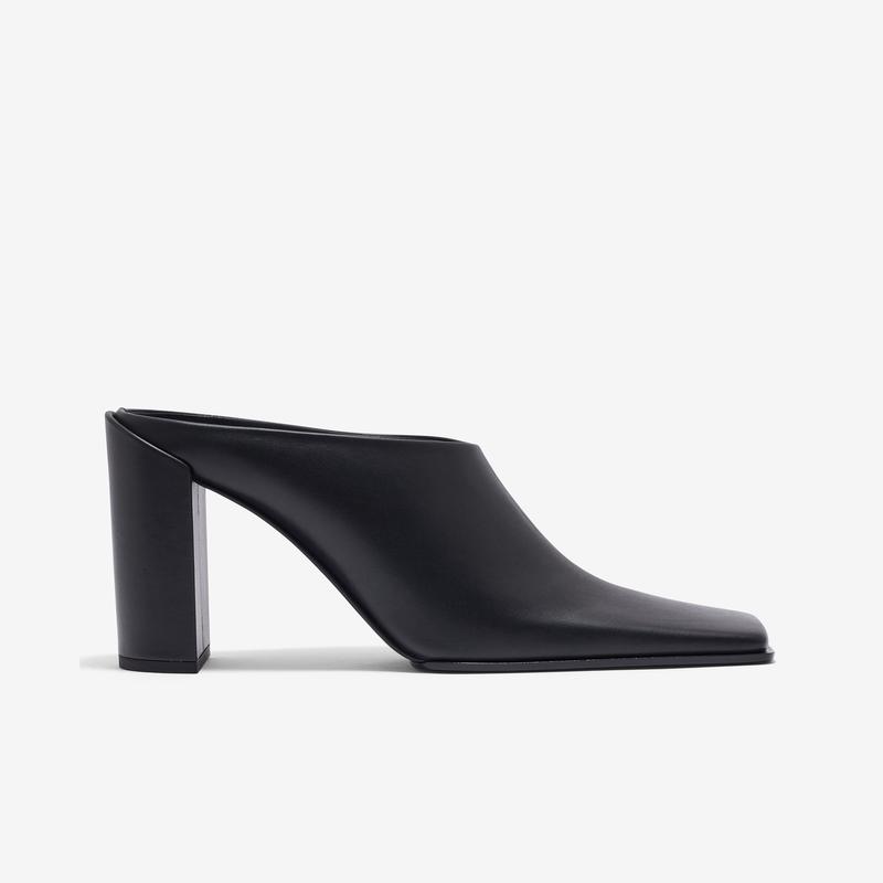 Alaa - Women's Square Mules - (Black)