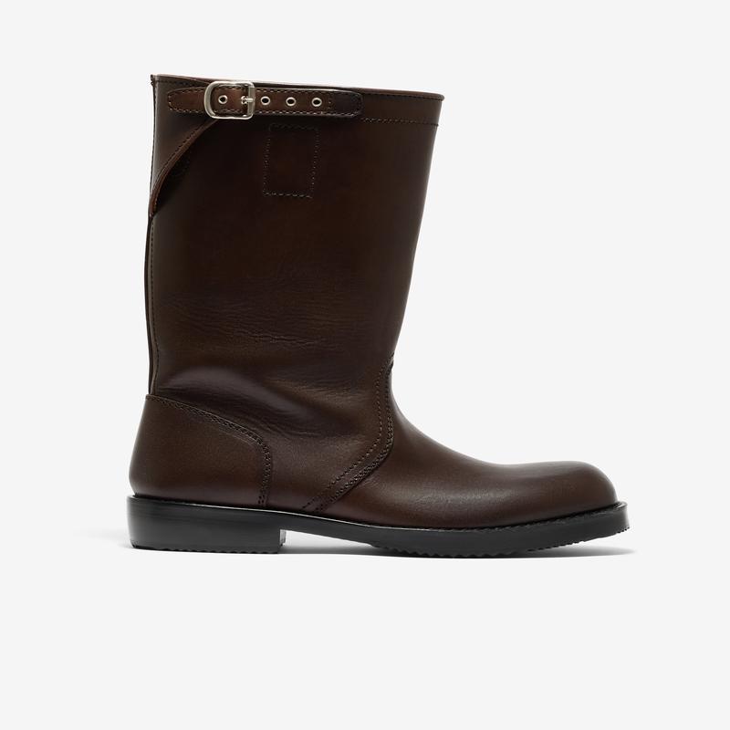 Dries Van Noten - Mens Leather Biker Boots - (Dark Brown)
