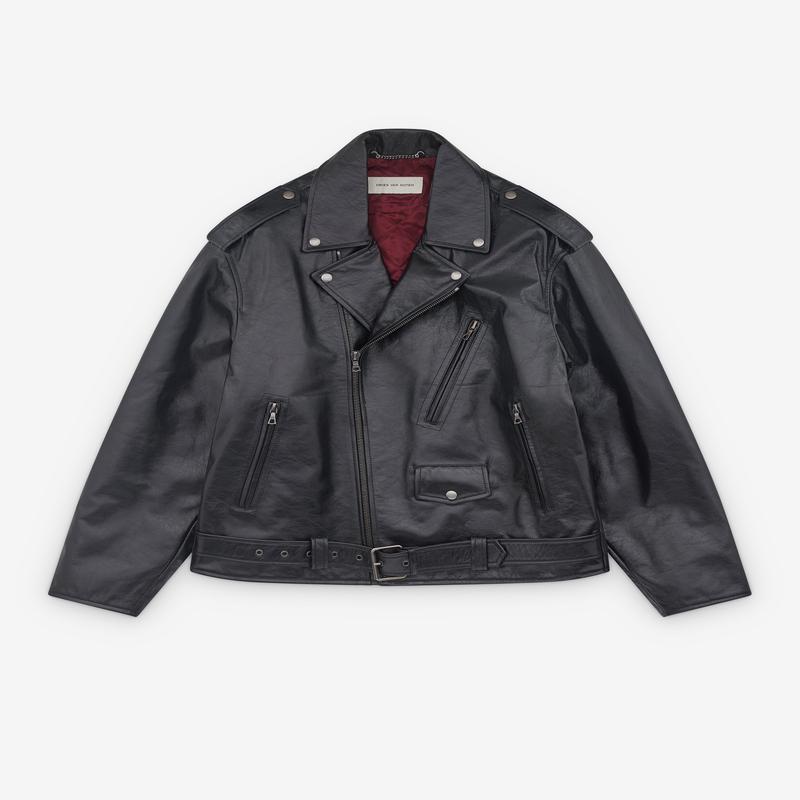 Dries Van Noten - Mens Leather Biker Jacket - (Black)