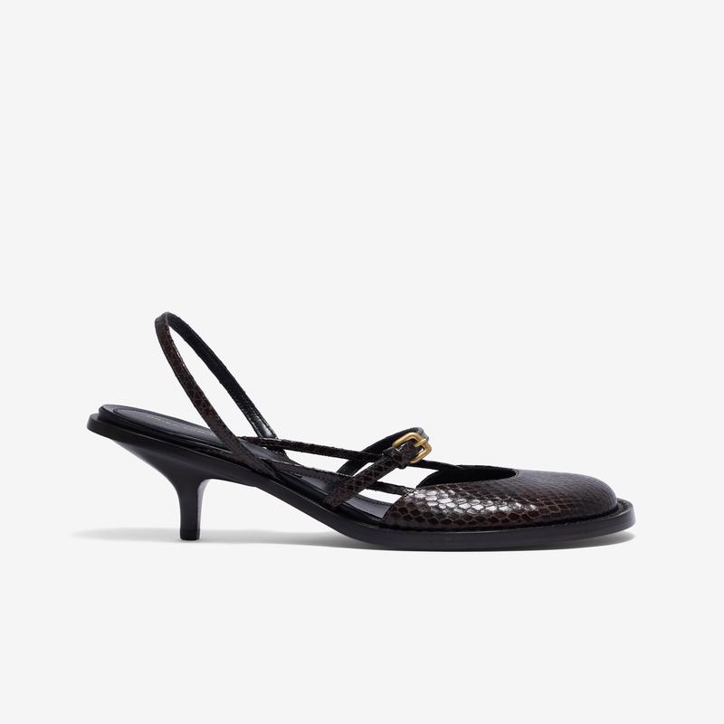 Dries Van Noten - Womens Slingback Pumps - (Dark Brown)