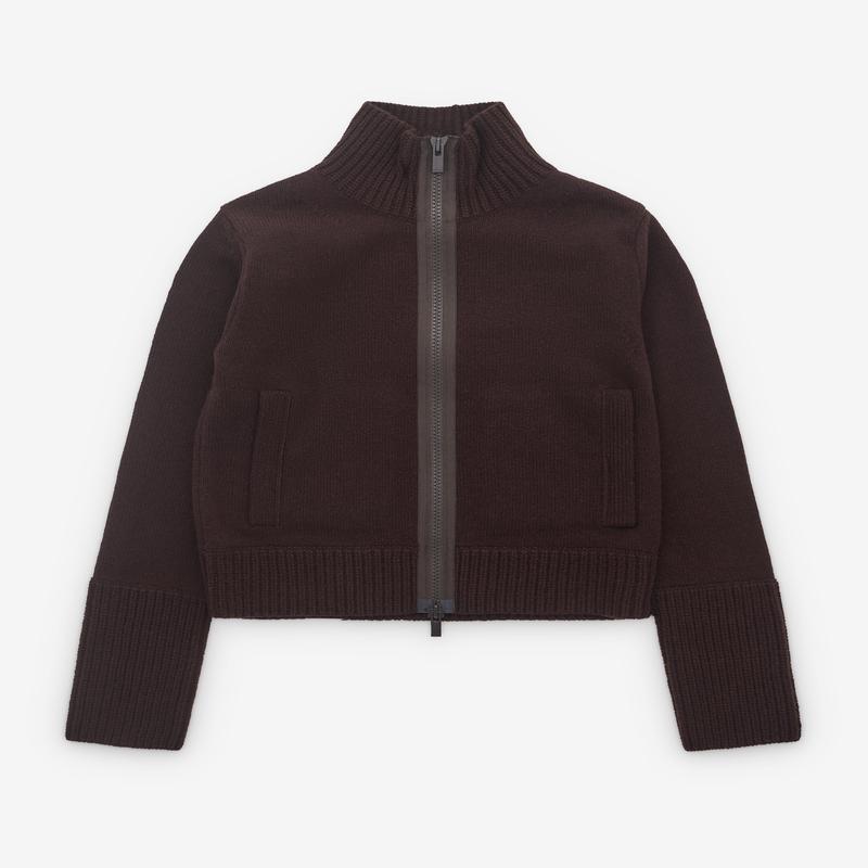 sacai - Women's Funnel Neck Cardigan - (Brown)