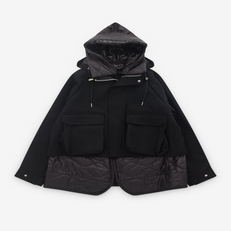 sacai - Womens Layered Jacket - (Black)