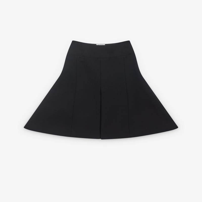 Alaa - Women's Stretch Wool Slit Skirt - (Black)