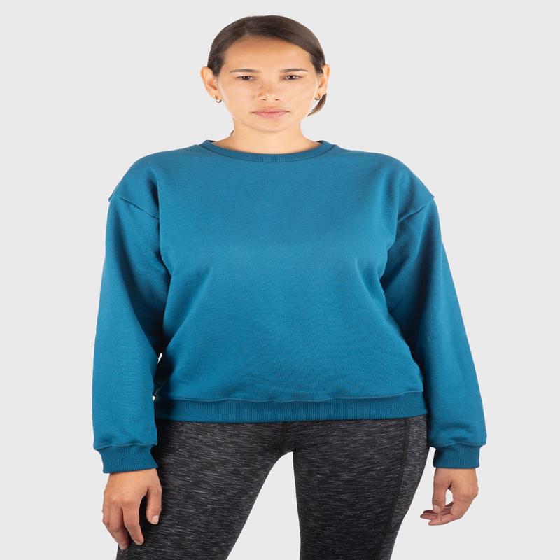 Mid-Weight Fleece Crew Sweatshirt - Deep Blue