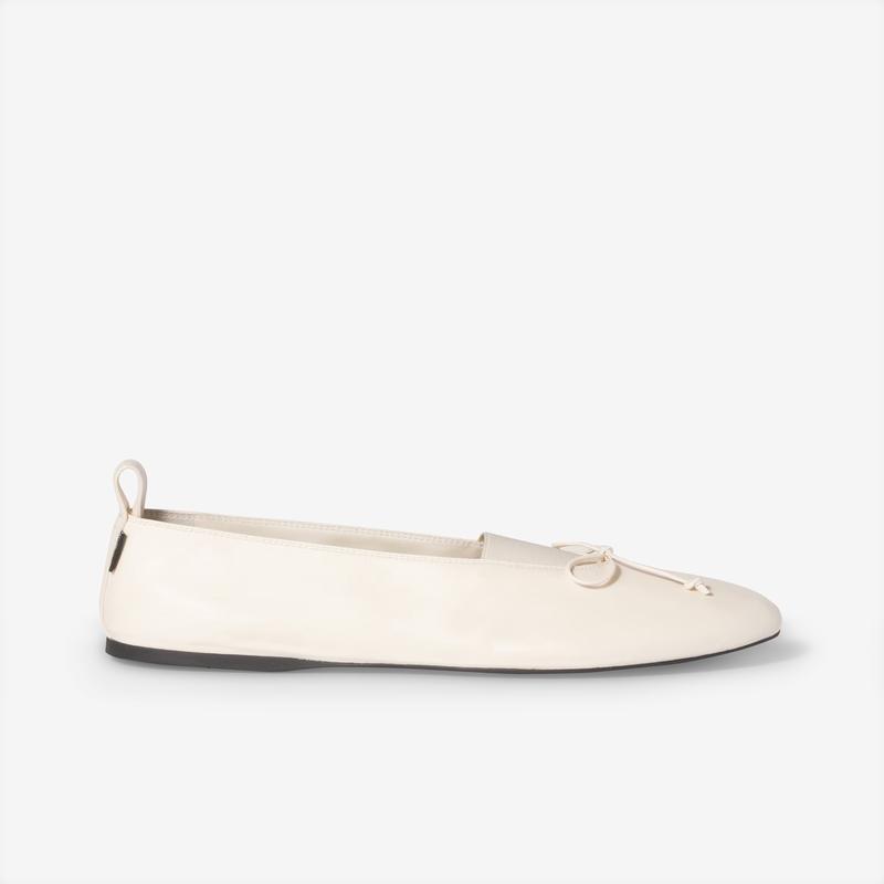 Miu Miu - Womens lan Nappa Leather Ballerinas - (White)