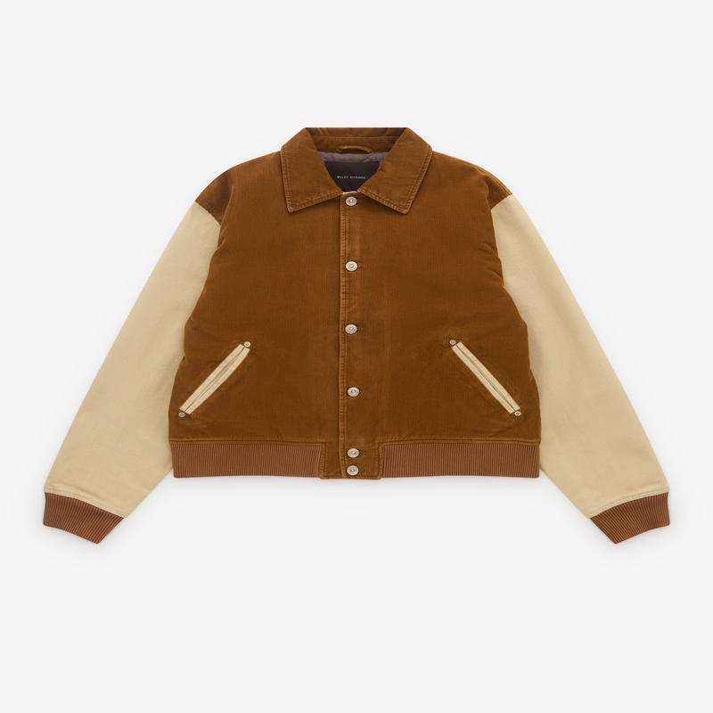 Wales Bonner - Mens Varsity Jacket - (Brown)