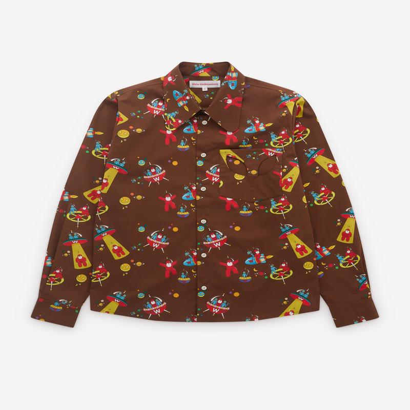 Walter Van Beirendonck - Mens Round Shirt - (Brown Multi)