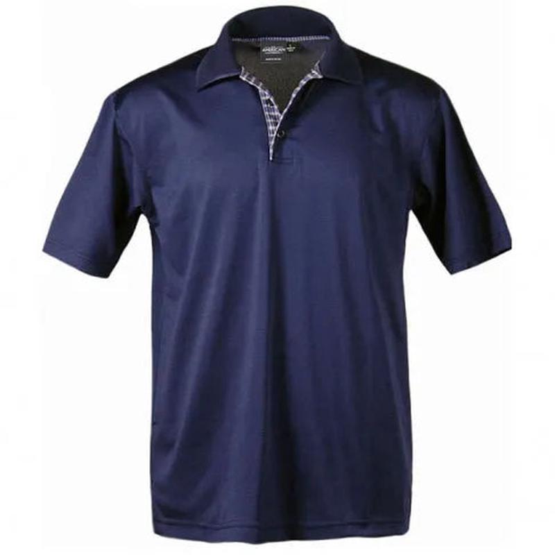 All American Clothing Co. - Men's Plaid Placket Polo