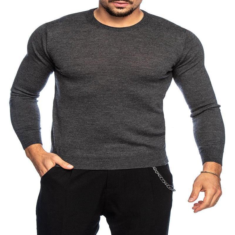 KOROS CREWNECK SWEATER IN ANTHRACITE