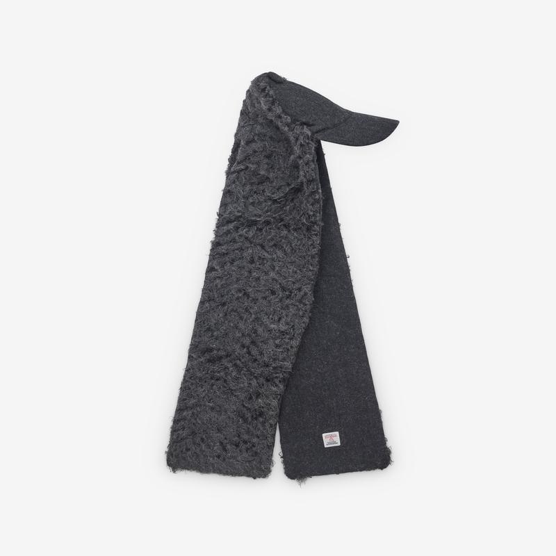 Oscar Ouyang - Mens Harris Tweed Knit Scarf - (Grey)