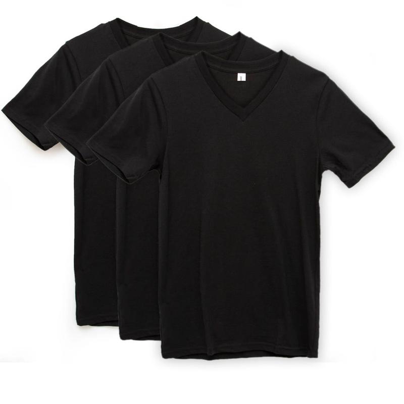 Short Sleeve V-Neck T-Shirt 3-Pack