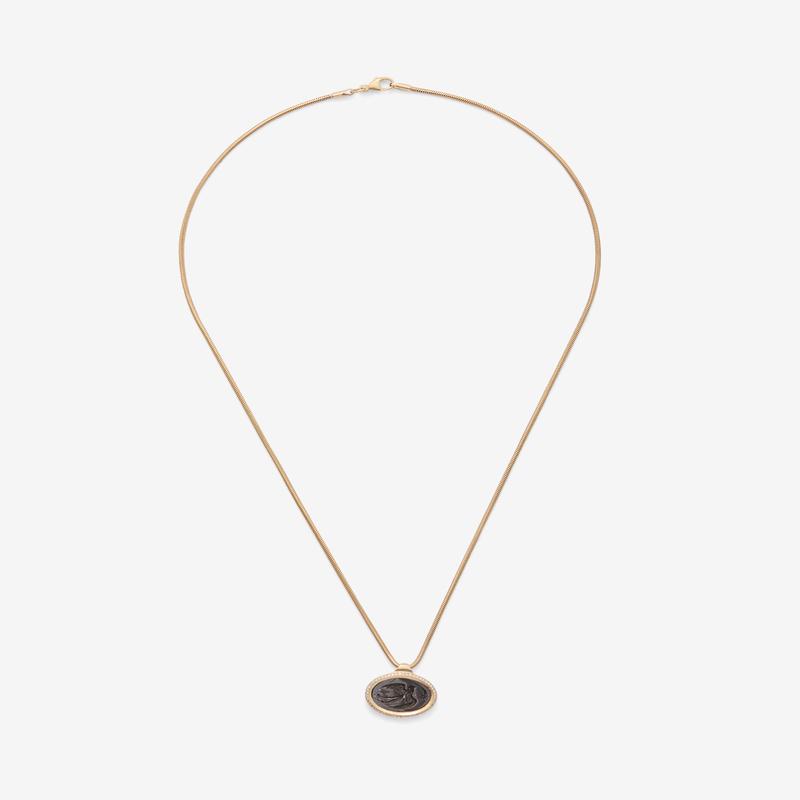 Castro - Diamond Frame Pendant - (Black)