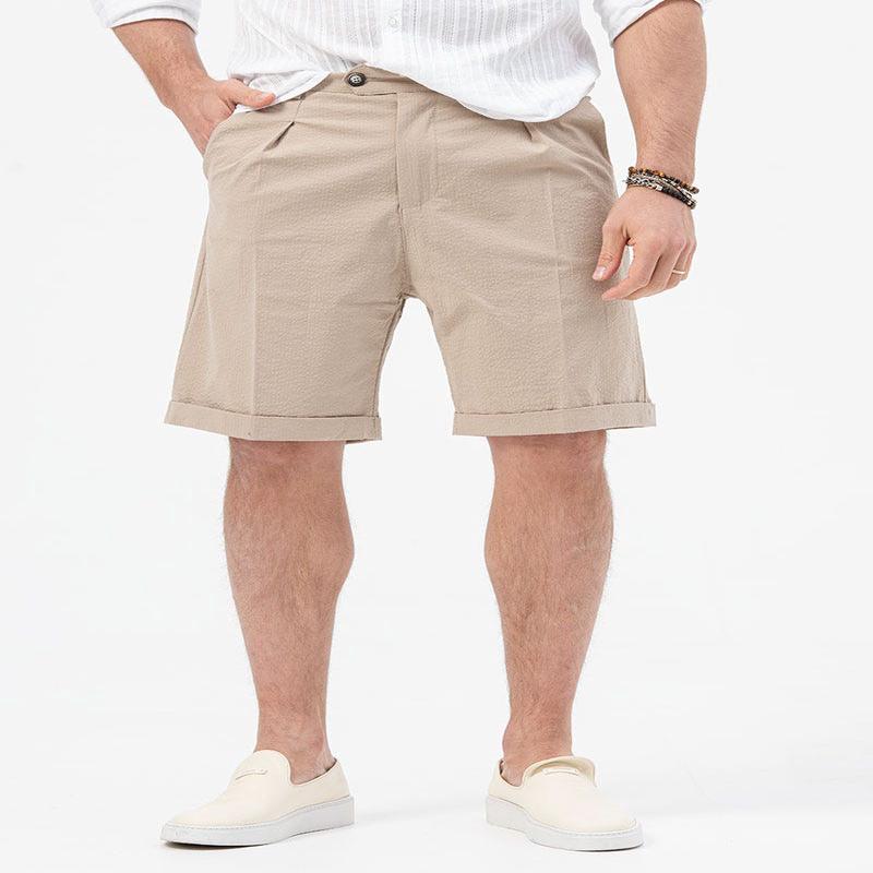 DUBAI SEERSUCKER SHORTS IN BEIGE