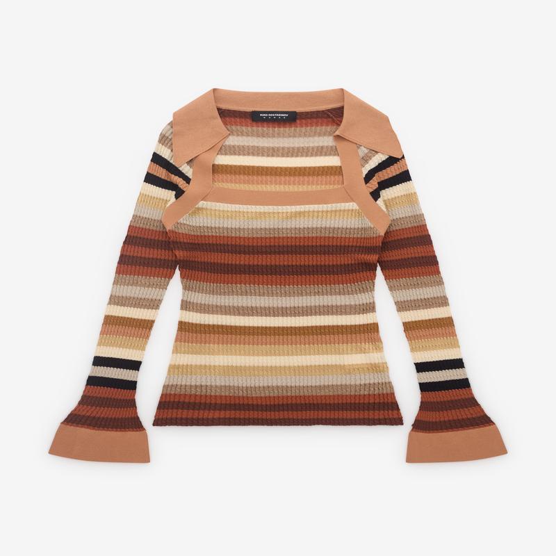 Kiko Kostadinov - Women's Esmerelda Top - (Golden Stripe)