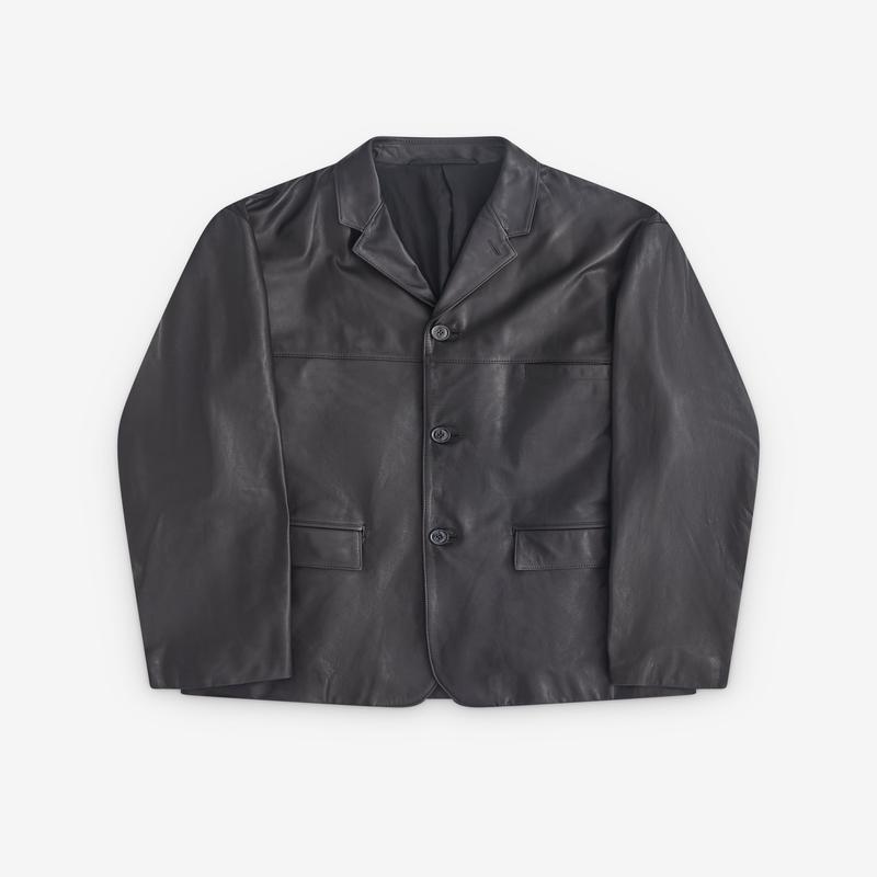Lemaire - Mens Leather SB Jacket - (Black)