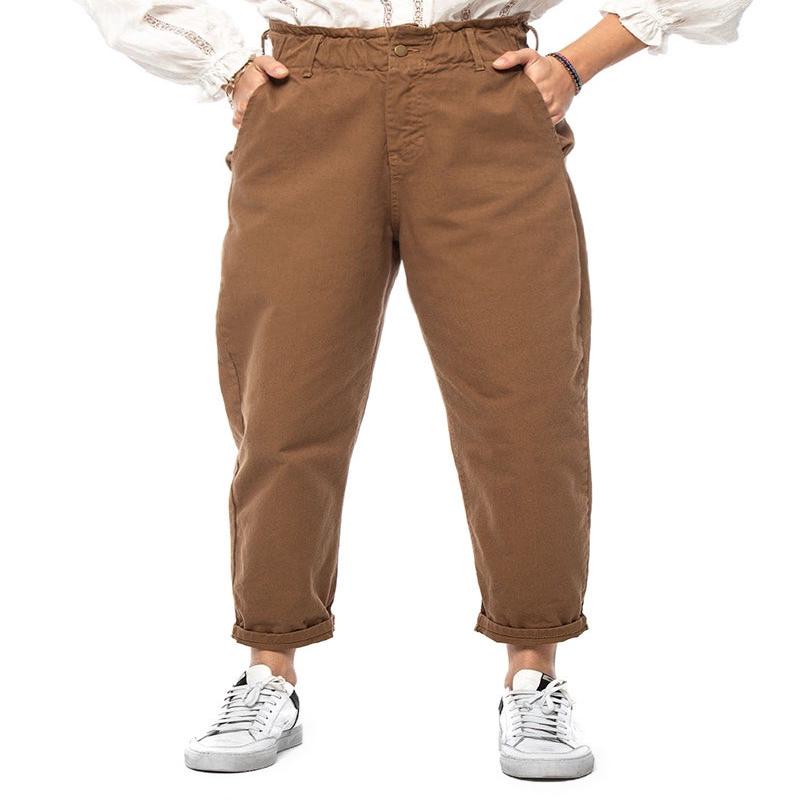 ETHEL CASUAL PANTS IN DARK BROWN