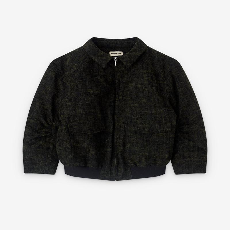 SHUSHU/TONG - Womens Long Sleeve Lapel Jacket - (Hunter Green)