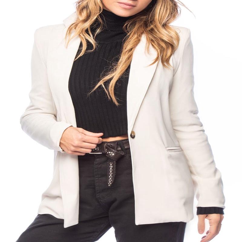 BONNIE SINGLE BREASTED BLAZER IN CREAM