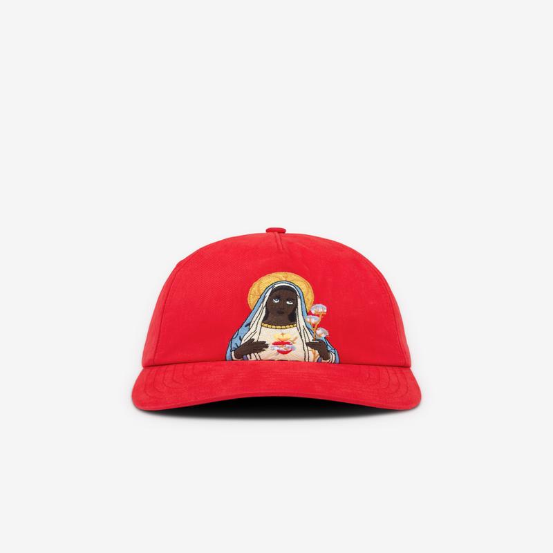 Denim Tears - Men's Black Mary Cap - (Red)