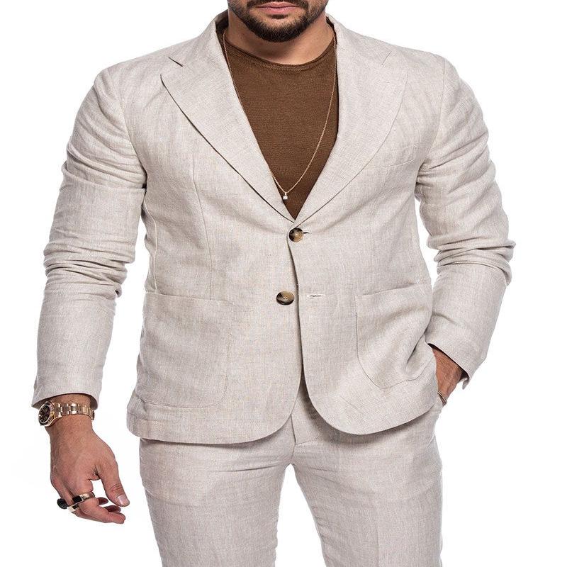 RUBEN SINGLE BREASTED BLAZER IN BEIGE