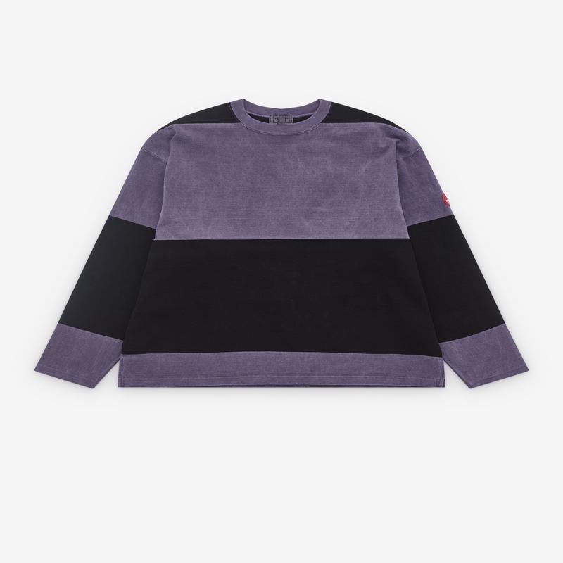 Cav Empt - Mens Overdye Stripe Long Sleeve - (Purple)