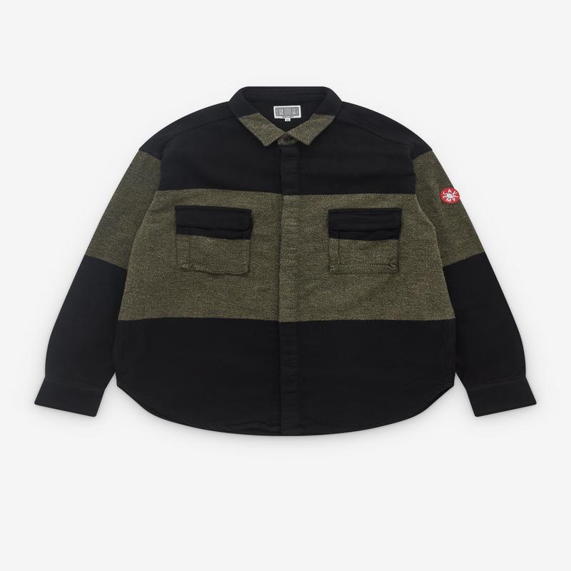 Cav Empt - Mens Stripe Flannel Big Shirt Khaki - (Khaki)