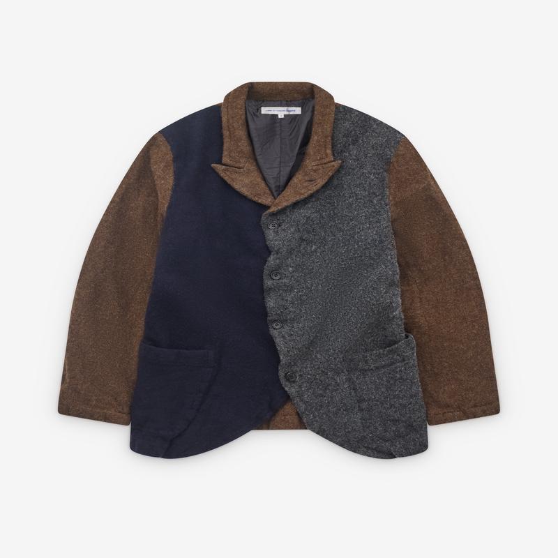 CDG Shirt - Mens Colour Block Wool Blazer - (Multi)