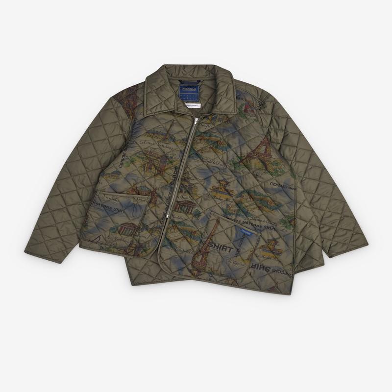 CDG Shirt - Mens Lavenham Bias Quilted Jacket - (Dark Khaki)