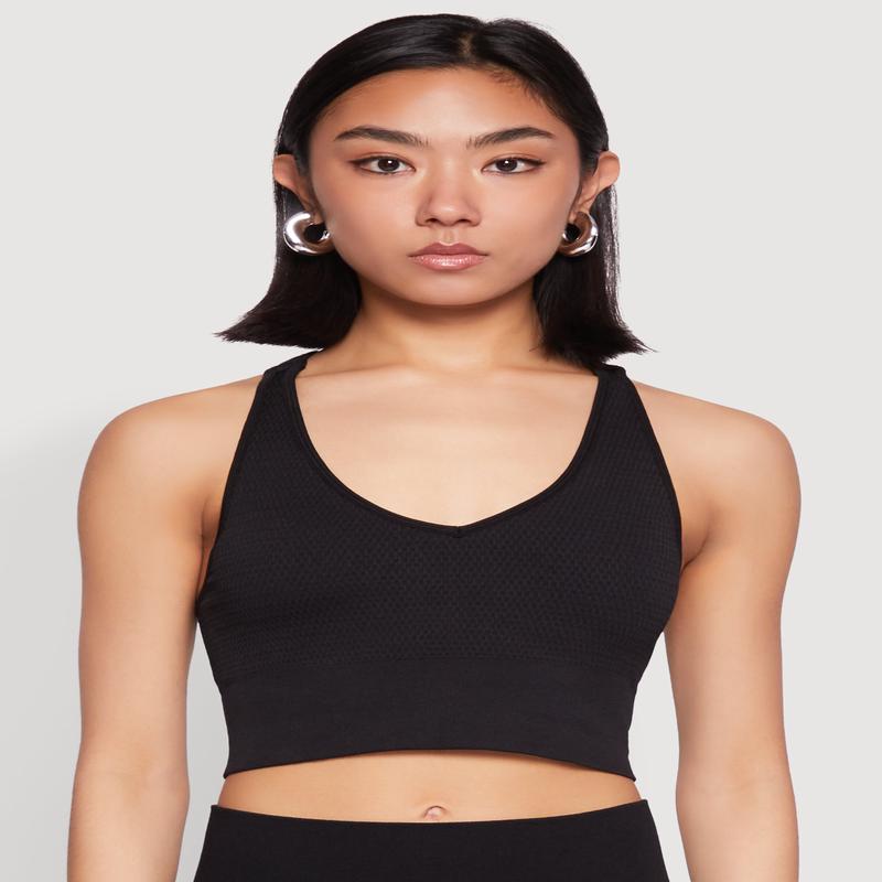 Keyhole Back Cropped Tank Top