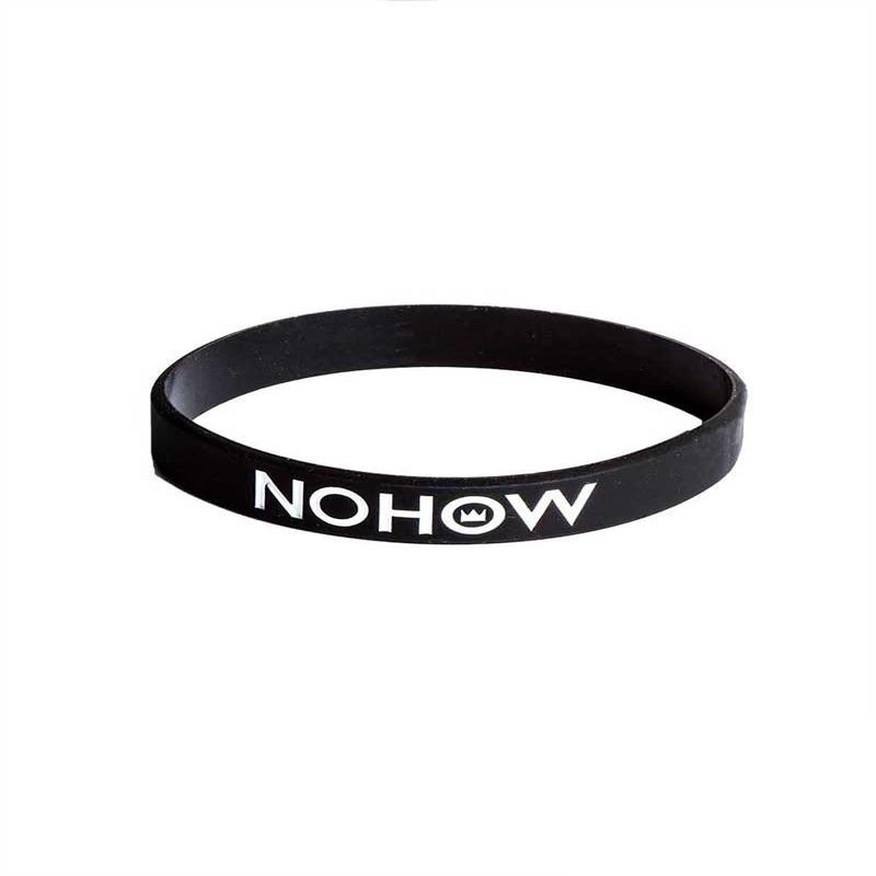 BLACK NHW RUBBER BRACELET