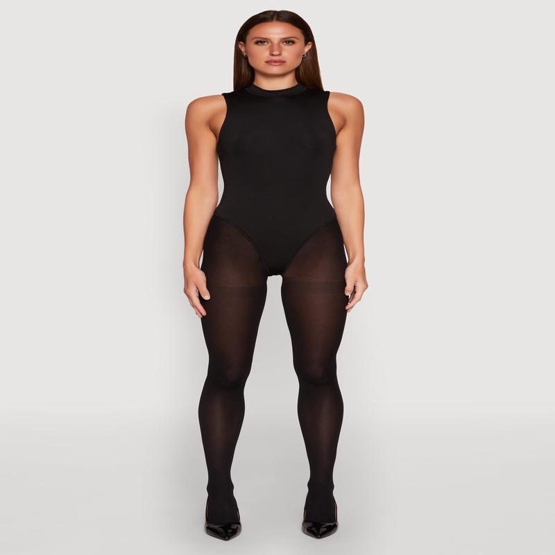 Daisy Mock Neck Tank Bodysuit