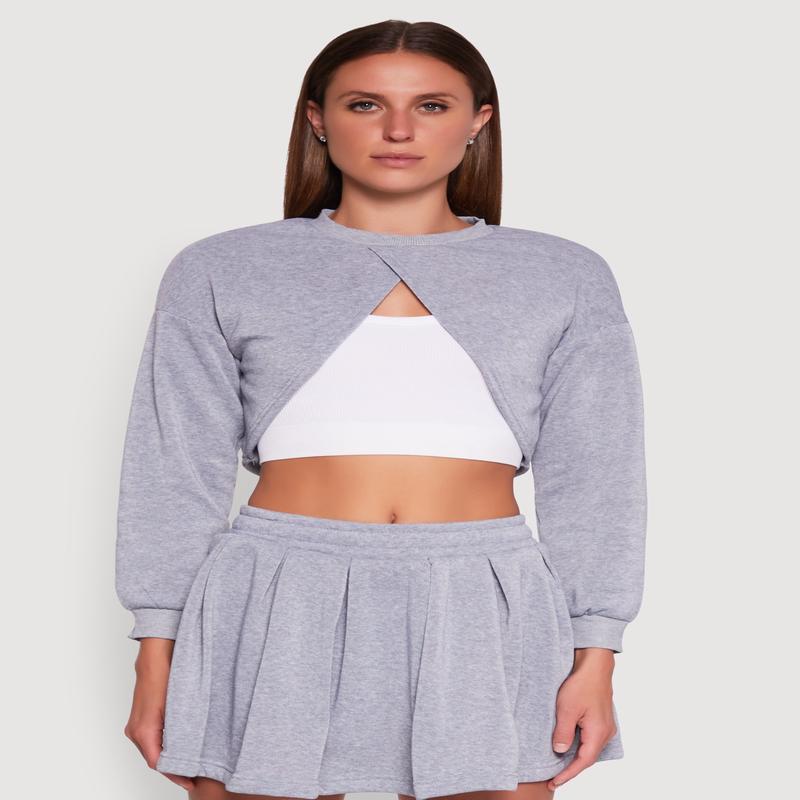 Long Sleeve Bolero Sweatshirt
