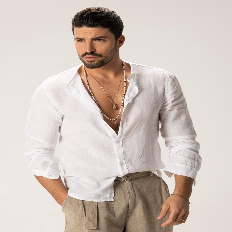 OTIS LINEN SHIRT IN WHITE