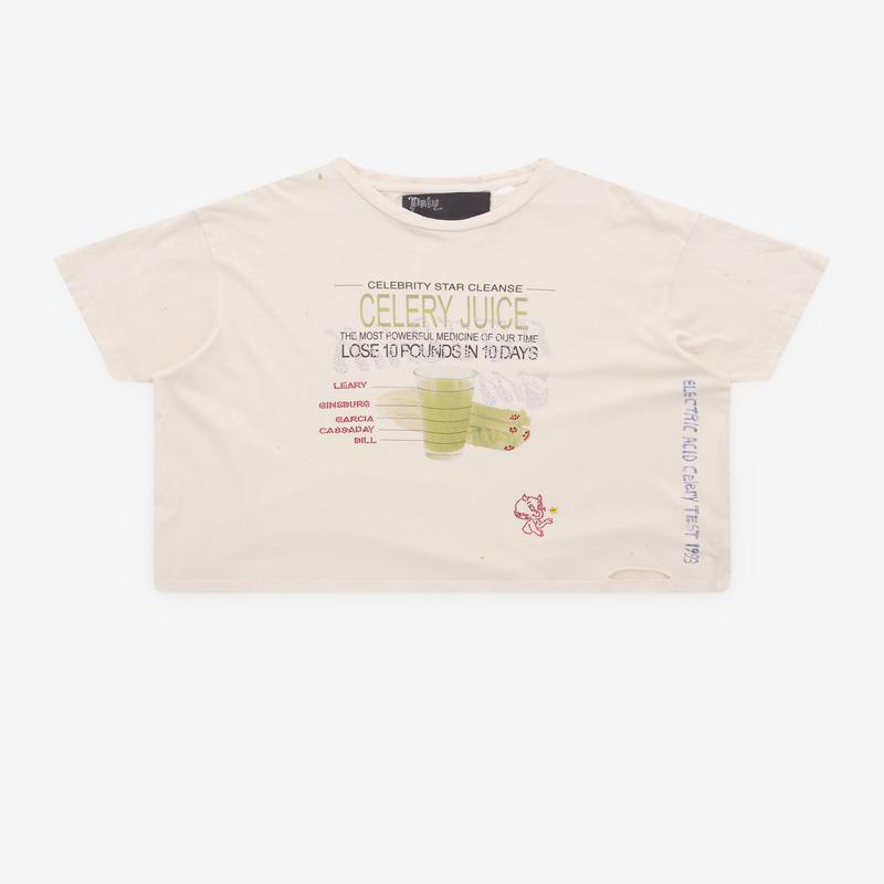 Paly - Celery Cleanse T-Shirt - (Washed White)