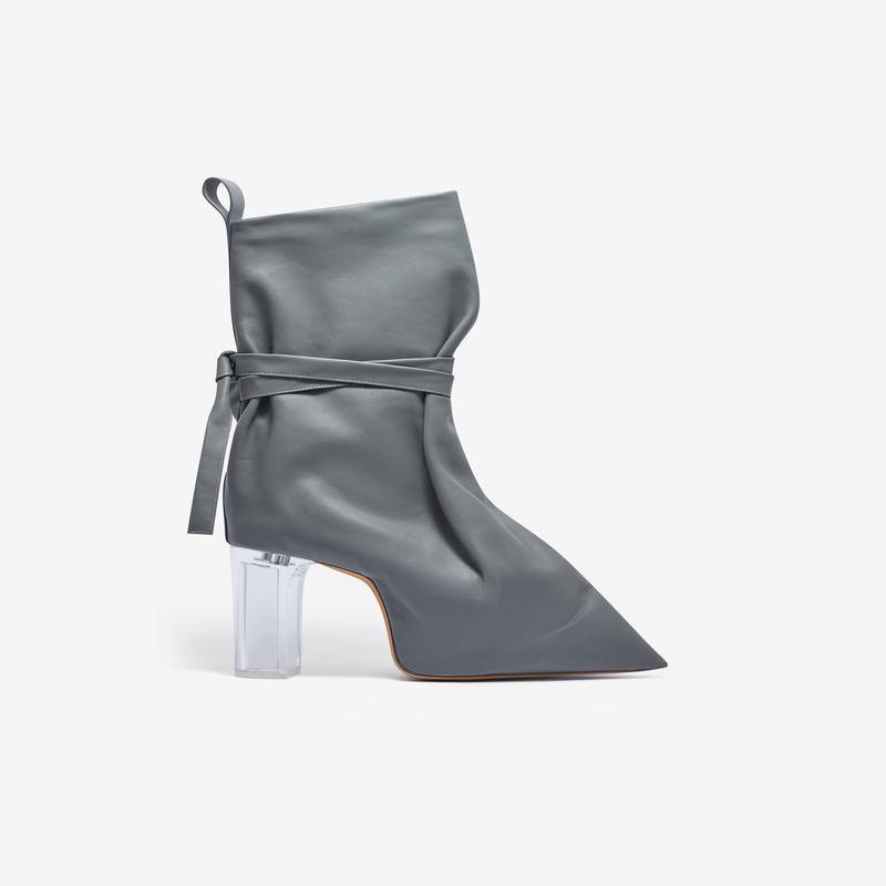 Rick Owens - Womens Tied Taco Kiss Heels - (Washed Indigo)