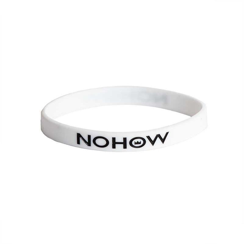 WHITE NHW RUBBER BRACELET