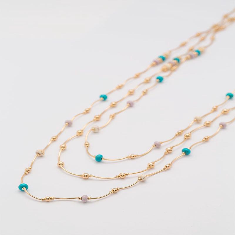 MULTI-STRAND NECKLACE IN ROSE GOLD COLOR UNICA