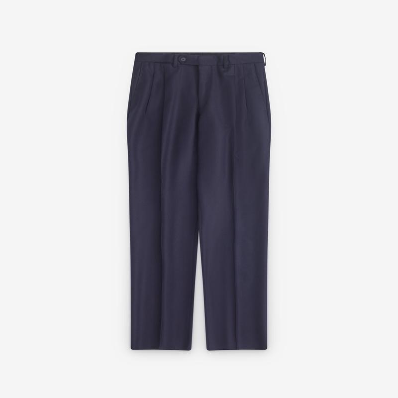 Salon C. Lundman - Men's Double Pleat Trouser - (Navy)