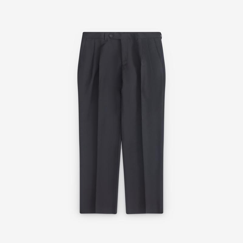 Salon C. Lundman - Men's Double Pleat Tuxedo Trouser - (Black)