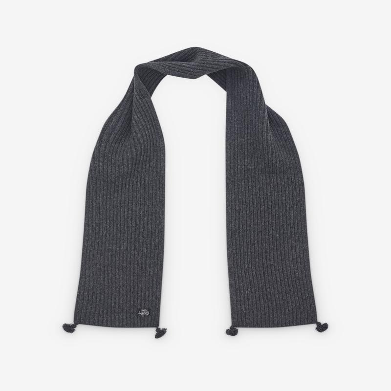 Salon C. Lundman - Men's Knitted Tassel Scarf - (Grey)