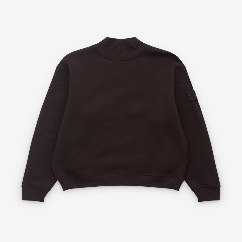 Stone Island - Mens Ghost Mock Neck Sweatshirt - (Dark Brown)