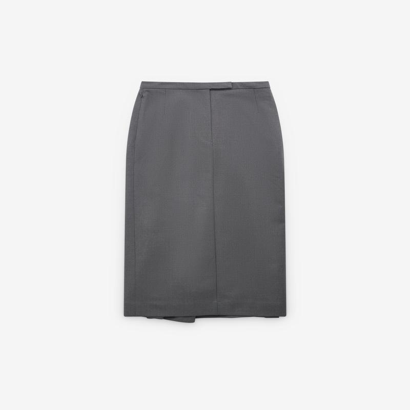 Dries Van Noten - Womens Straight Skirt - (Grey)