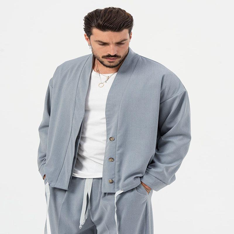 ERMES SINGLE BREASTED BLAZER IN DUST GRAY