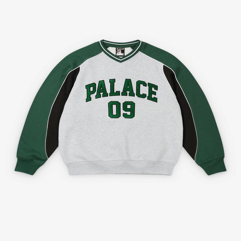 Palace - Men's 09 Crew - (Grey Marl)