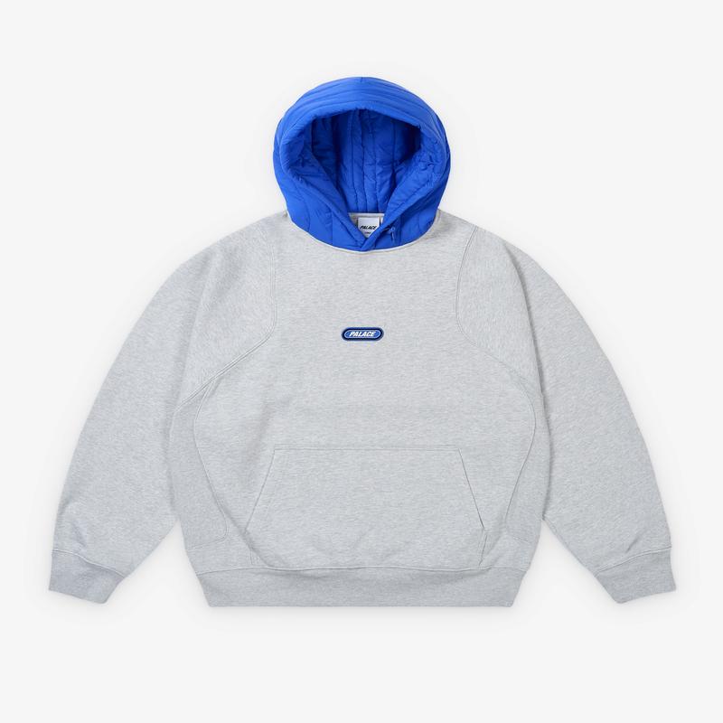 Palace - Men's Puffa Hood - (Grey Marl)